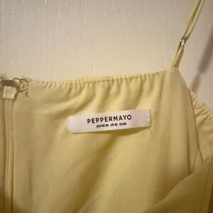 Peppermayo Pale Yellow Mini Dress